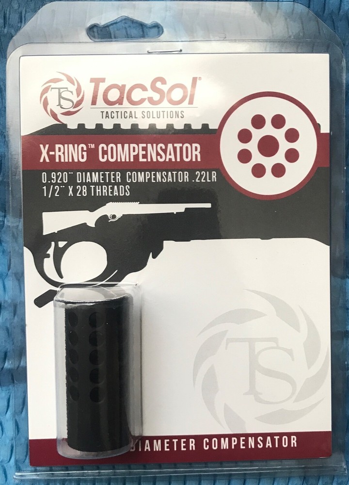 Tactical Solutions X-Ring 10/22 Muzzle Brake  Compensator 1/2x28  1022 BLACK