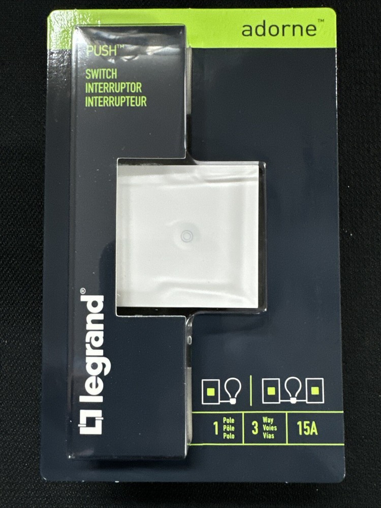 ASPU1532W4 LEGRAND ADORNE PUSH SWITCH INTERRUPTOR WHITE