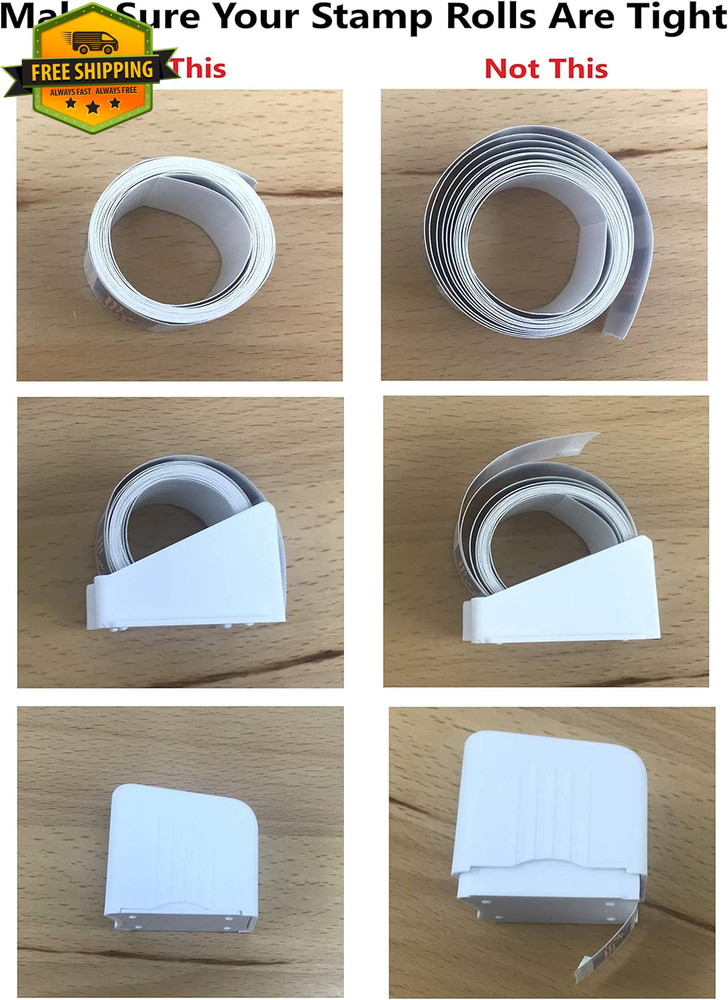Stamp Roll Dispenser Holder Desktop Postal Organizer