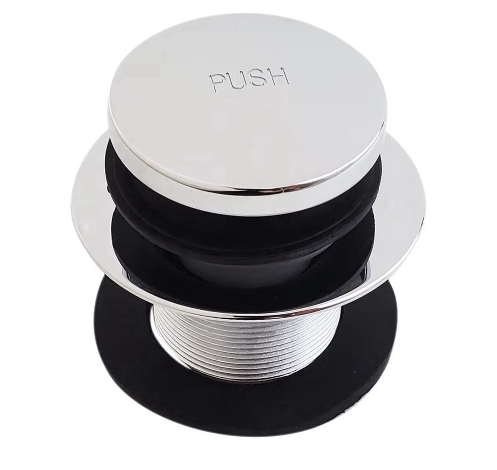 Universal Fine or Coarse Thread Tip-Toe Strainer Drain with 2-Hole Faceplate,...