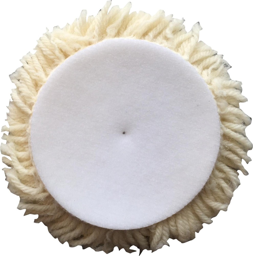 4 Inch SM Arnold Wool Compounding Buffing Pad Hook Loop 56430