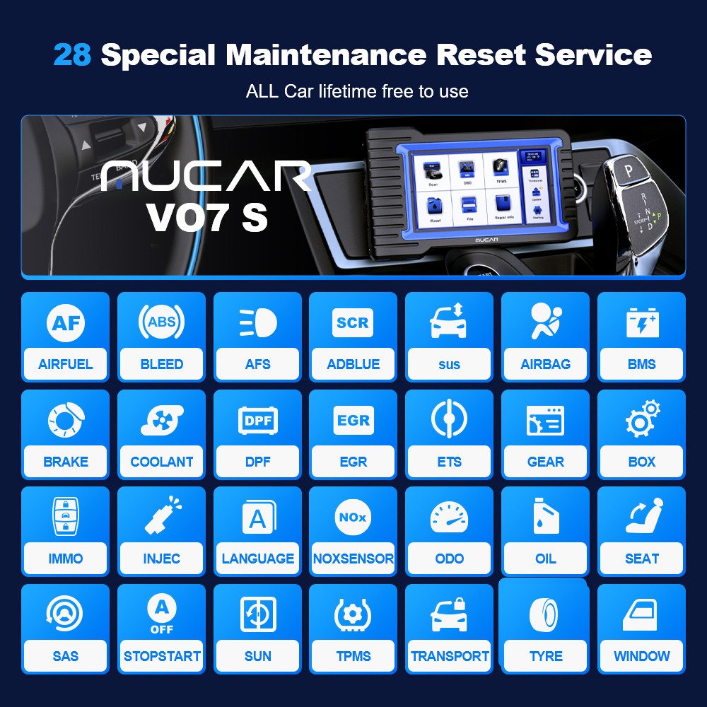 MUCAR VO7 S OBD2 Diagnostic Tool Bluetooth CANFD ALL System Bidirectional 2026