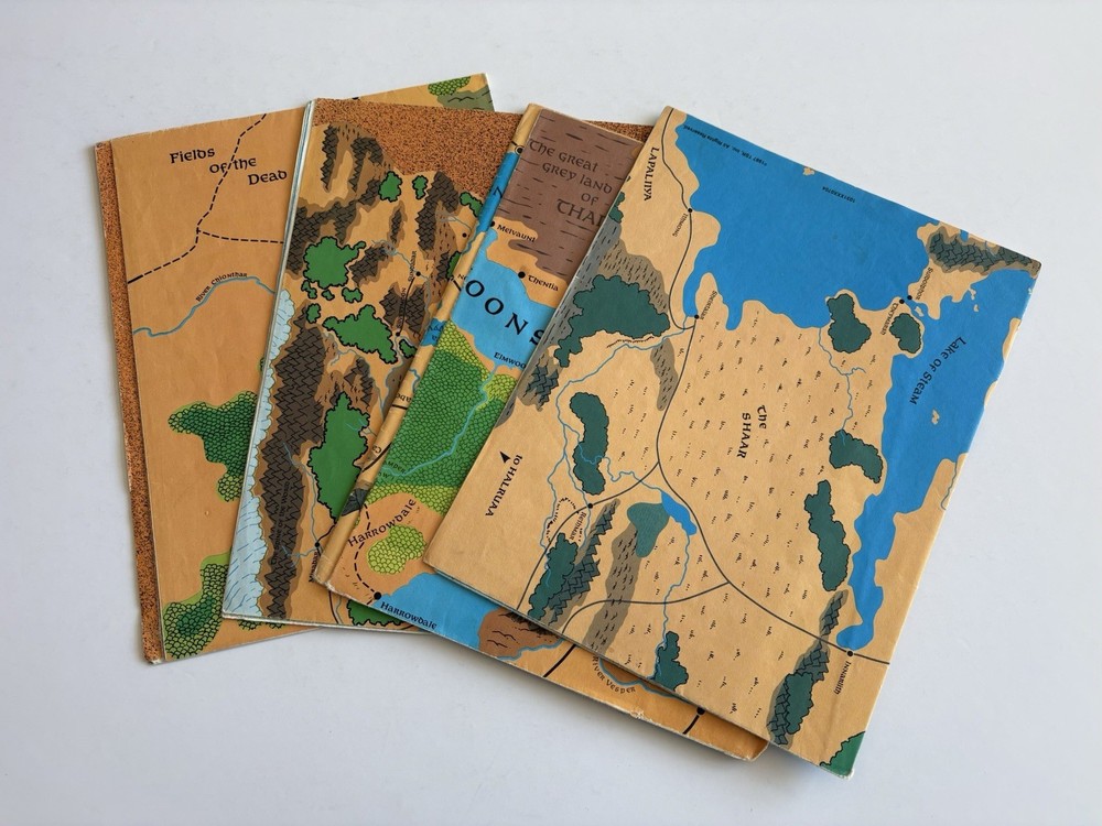 Advanced Dungeons and Dragons Forgotten Realms Campaign Setting 4 Maps TSR 1987
