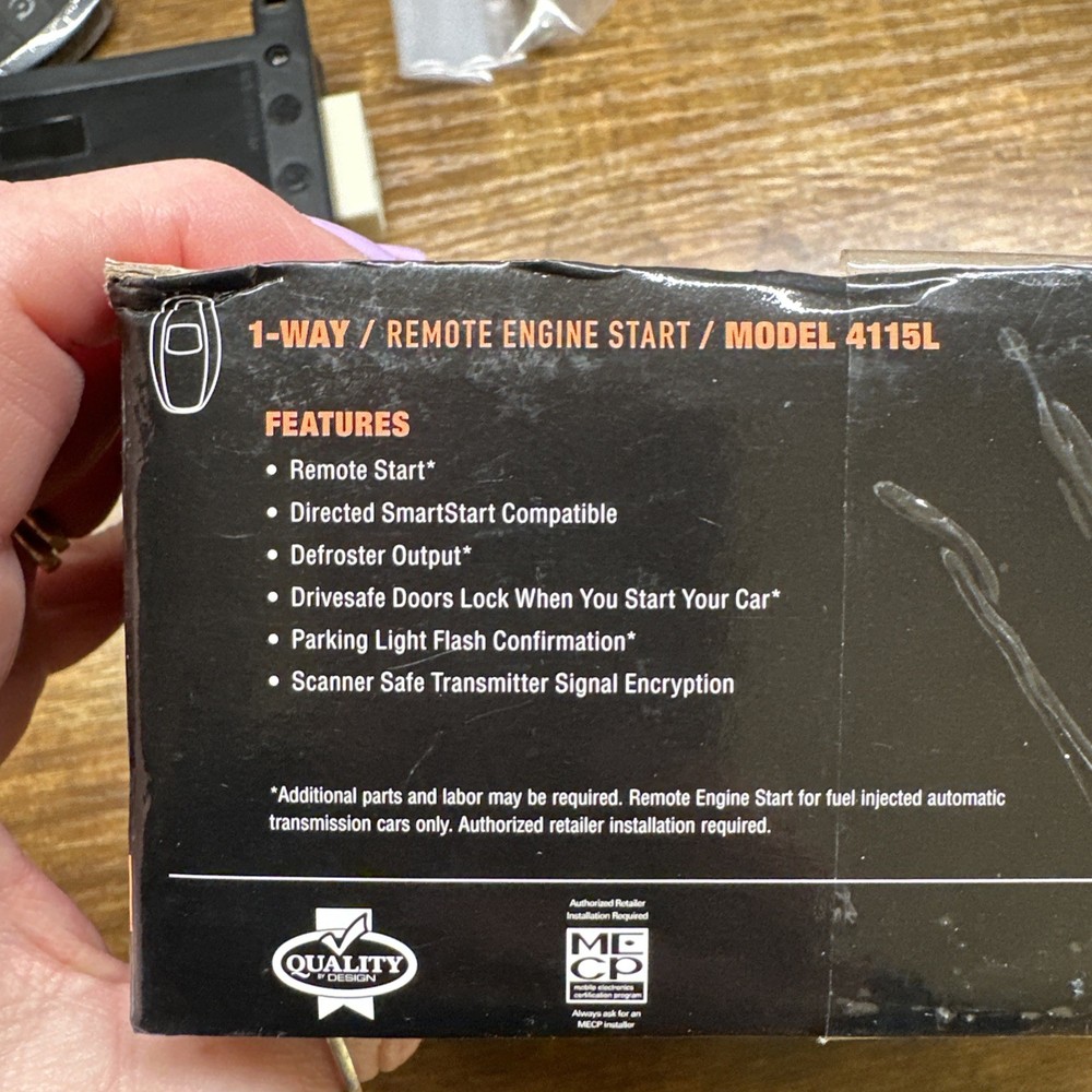 Avital Model 4115L 1 Way 1 Button Transmitter Remote Engine Start System