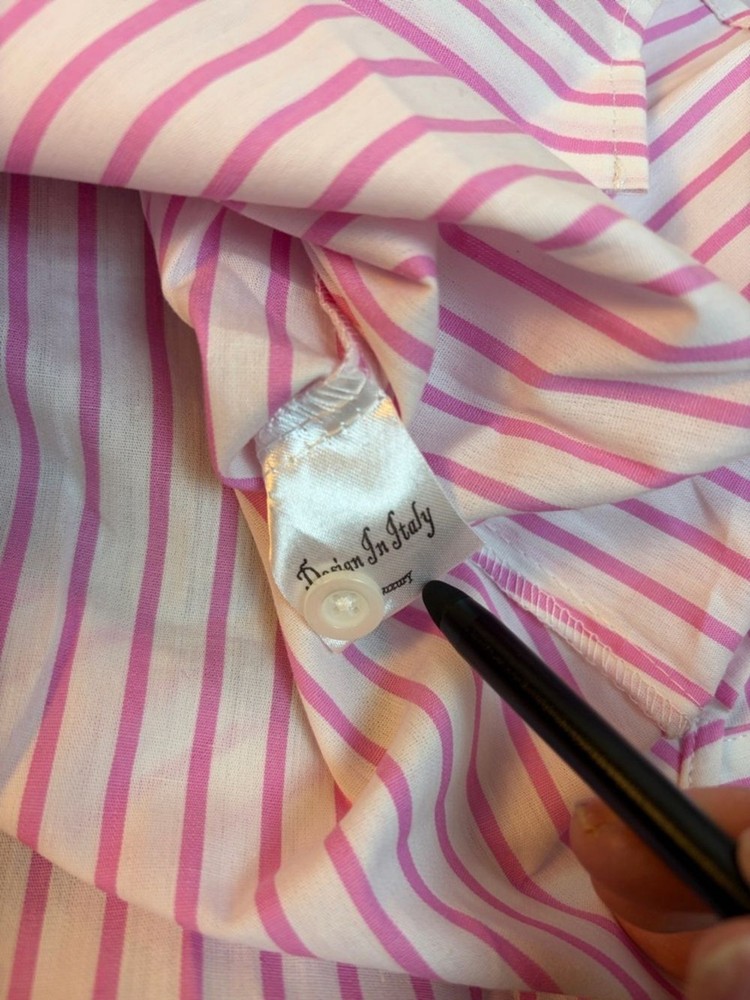 Classic Pink Striped Button-Up Shirt