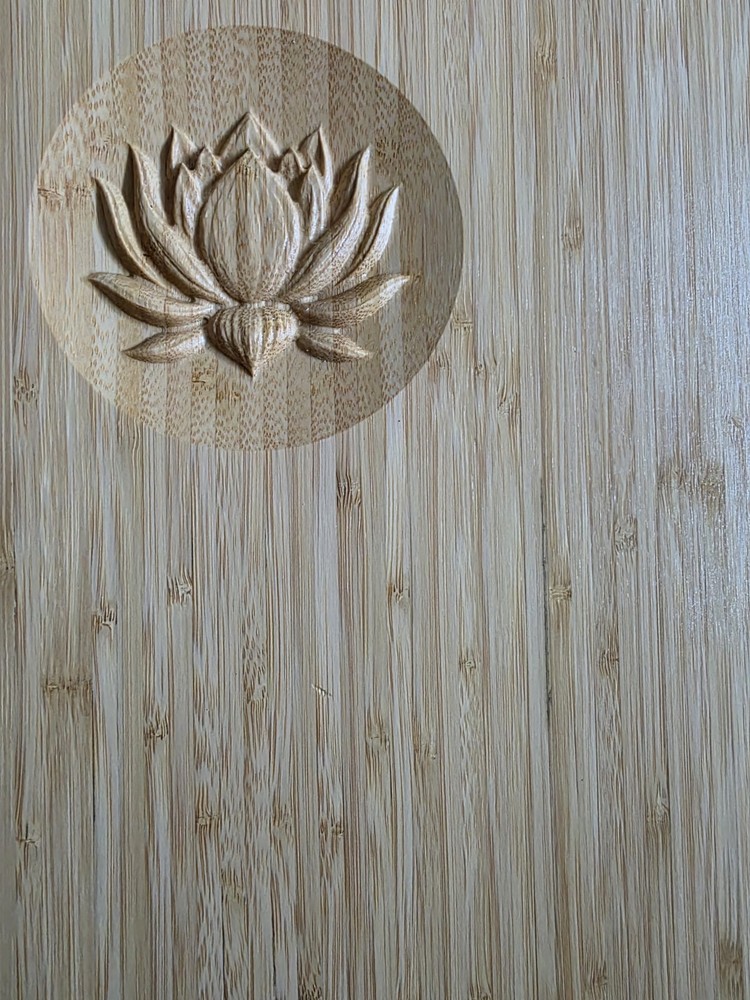 Carved Lotus Flower Cutting Board