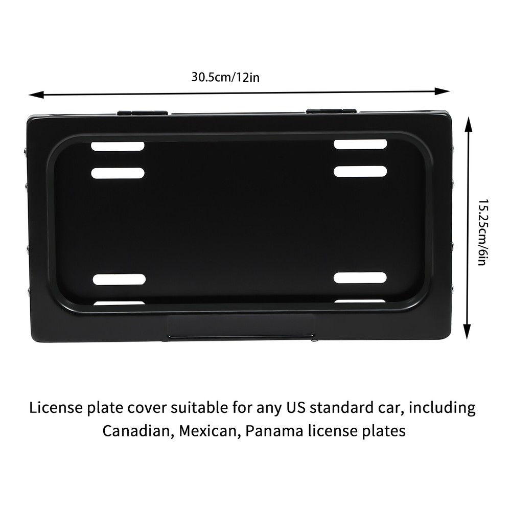 2PCS Rear License Plate Frames Universal License Plate Tag Holder, Front & Back