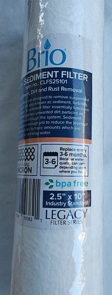 Brio PP - Sediment Filter, CLFS25101, 1 Micron