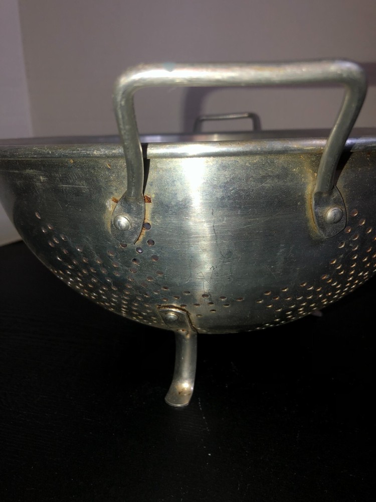 Large 7 Star Aluminum Colander Strainer-Footed Handles 11"