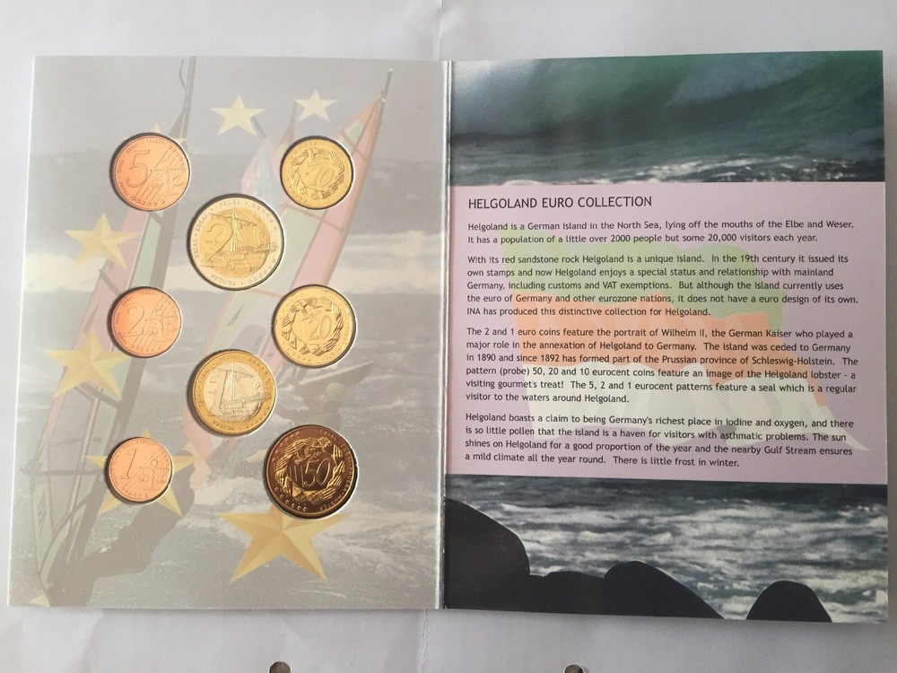 HELGOLAND 2005 - EURO € SPECIMEN PATTERN COIN SET