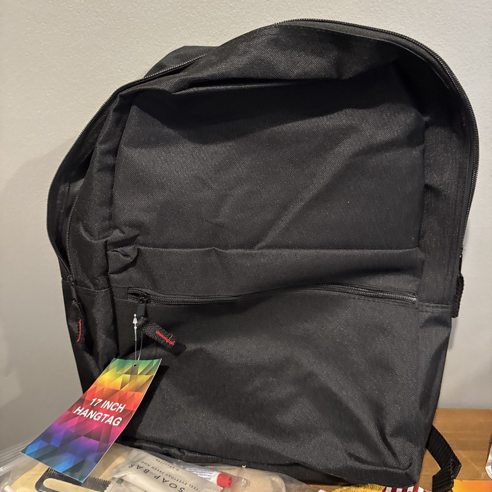 Bugout Gear Bag Black Backpack Emergency Backpack with Supplies