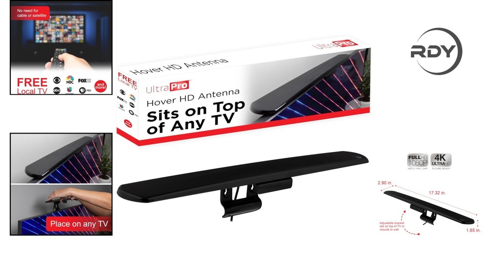NextGen Hover Indoor TV Antenna - 60 Channels, Simple Installation, Long Range