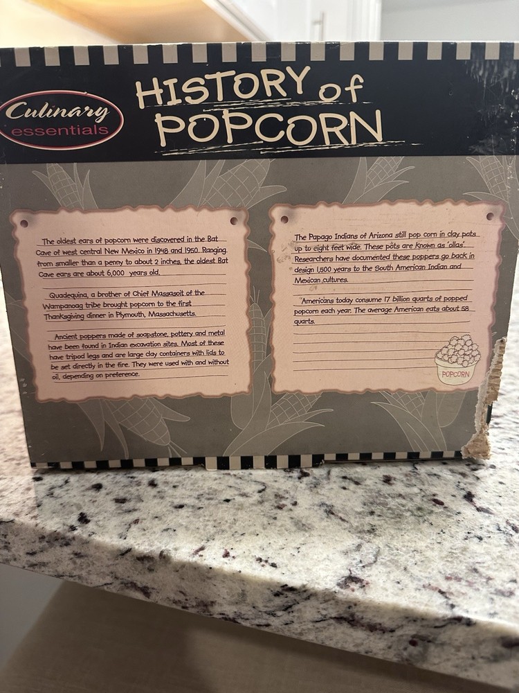 Vintage Popcorn Machine Culinary Essentials New In Box