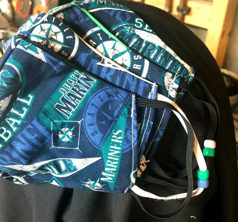 ***Seattle Mariners*** REVERSIBLE Cotton Face mask (handmade)