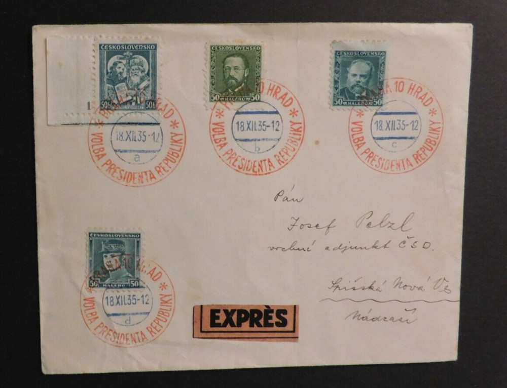 1935 Cover From Czechoslovakia Express Mail