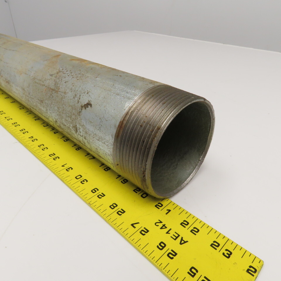 3" NPT Galvanized Pipe Nipple 18" OAL