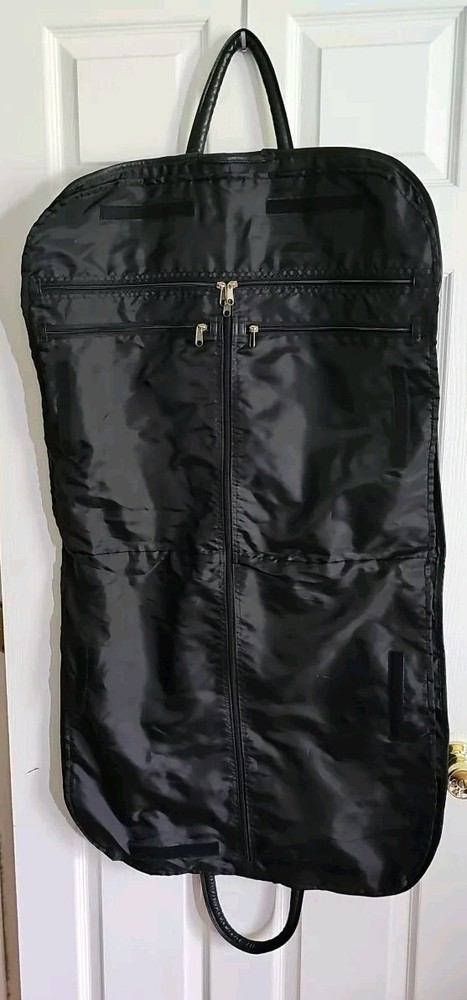Hartford Life Black Leather Garment Bag