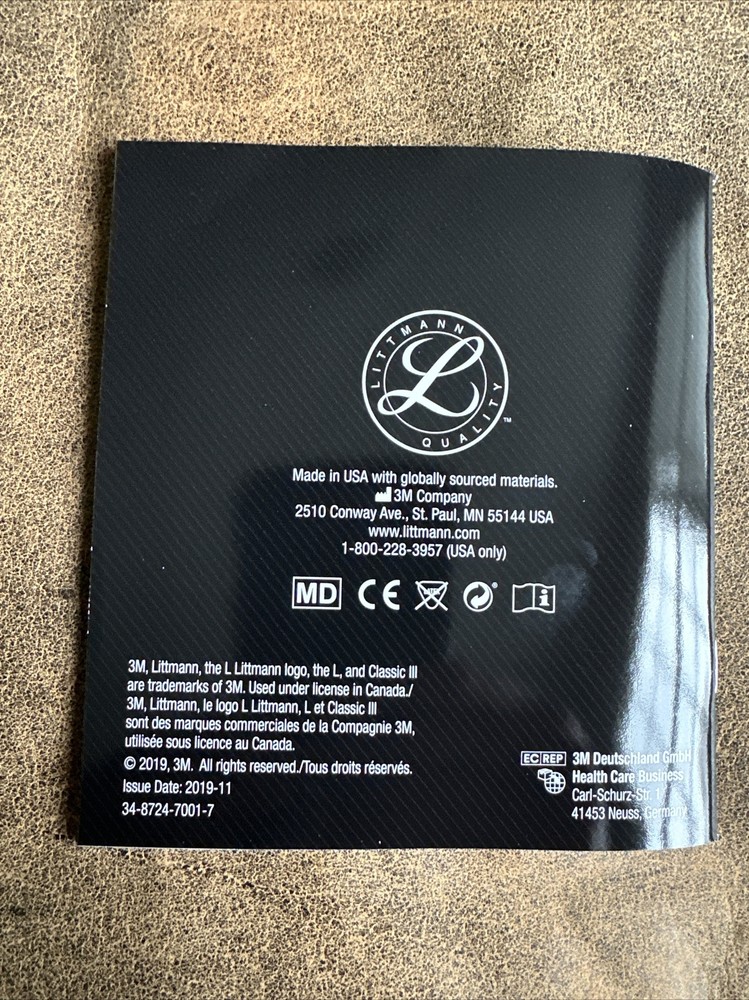 Littmann Classic III Stethoscope - Replacement Manual 🩺 📖 🏥 🚑