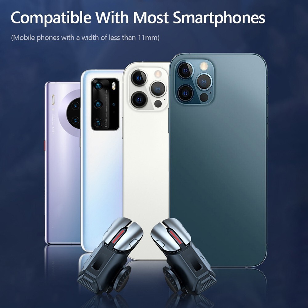 1 Pair Six Finger Operation Mobile Game Trigger Controller Gamepad for Phone