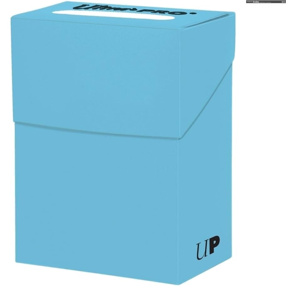 Light Blue Deck Box - Durable, Water-Resistant Card Storage with 6 Compartments