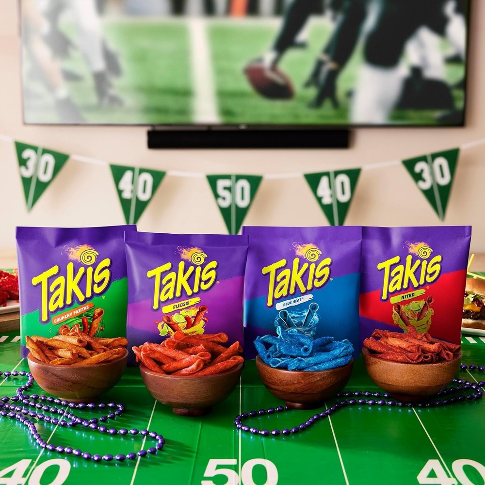 Takis 18 pc / 1 oz Variety Pack, Assorted Flavored Mixed Rolled Tortilla Chips .