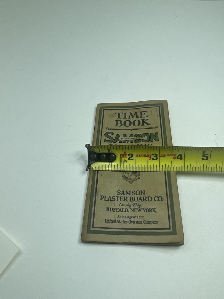 Samson Plaster Board Co. -Samson Building Products Time Book