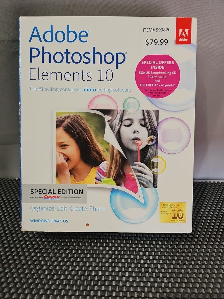 Adobe Photoshop Elements 10 (Open Box Never Use)