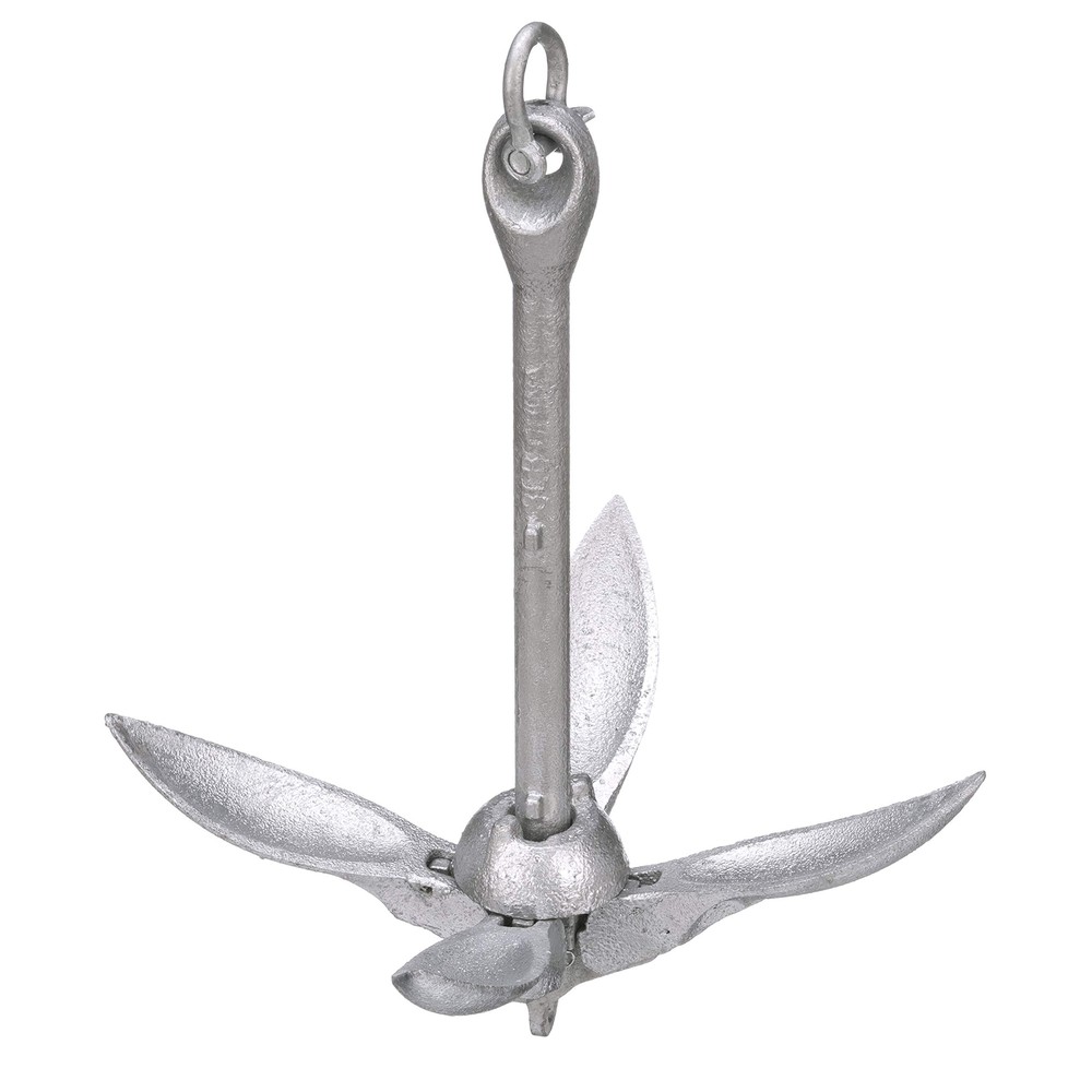 11964-1 Grapnel Folding Anchor 3 lb Silver