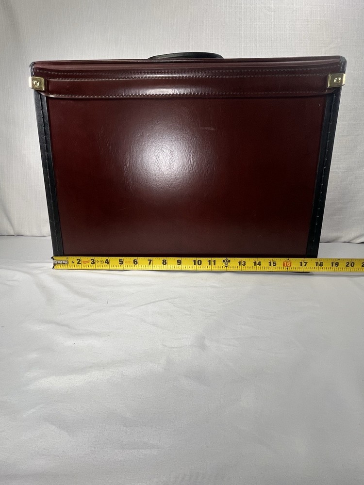 Vintage Airway Brown Leather Briefcase, Combo Lock, Excellent Condition