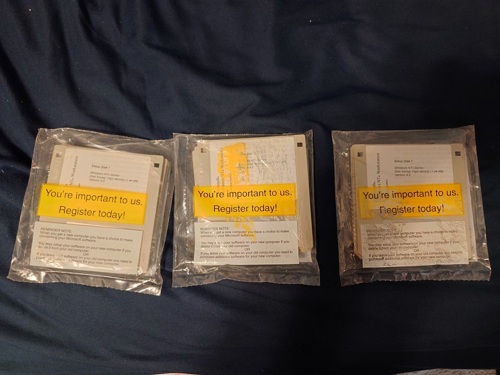 Microsoft Windows NT Workstation 4.0 Setup Floppy Discs