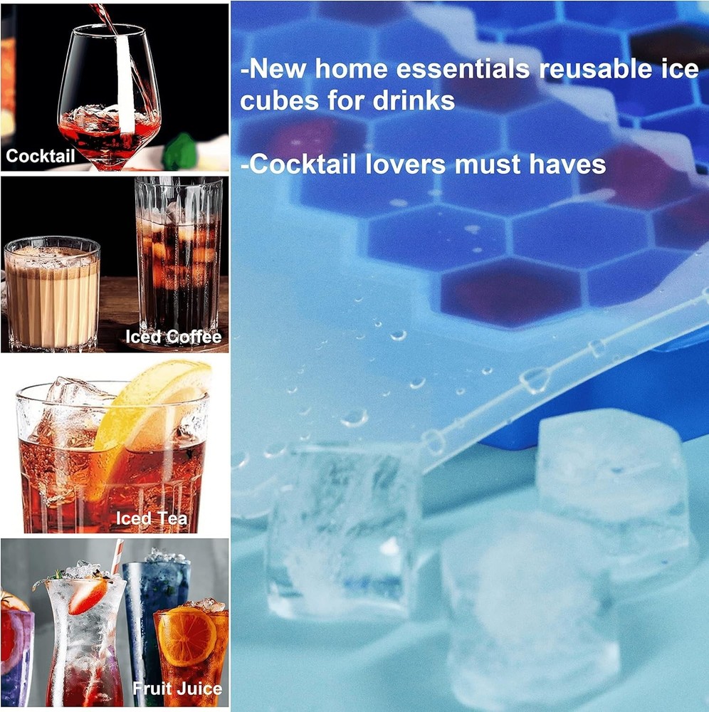 Convenient 37-Grid Easy-Release Ice Cube Tray - Must-Have for Coffee Lovers