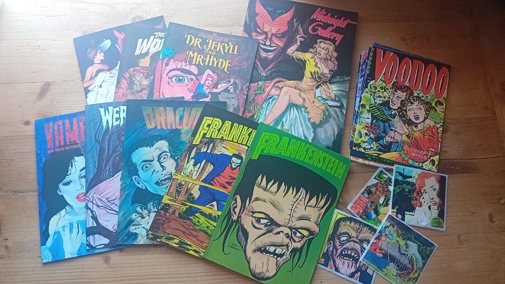 Vintage Horror Comic Bundle with prints and stickers