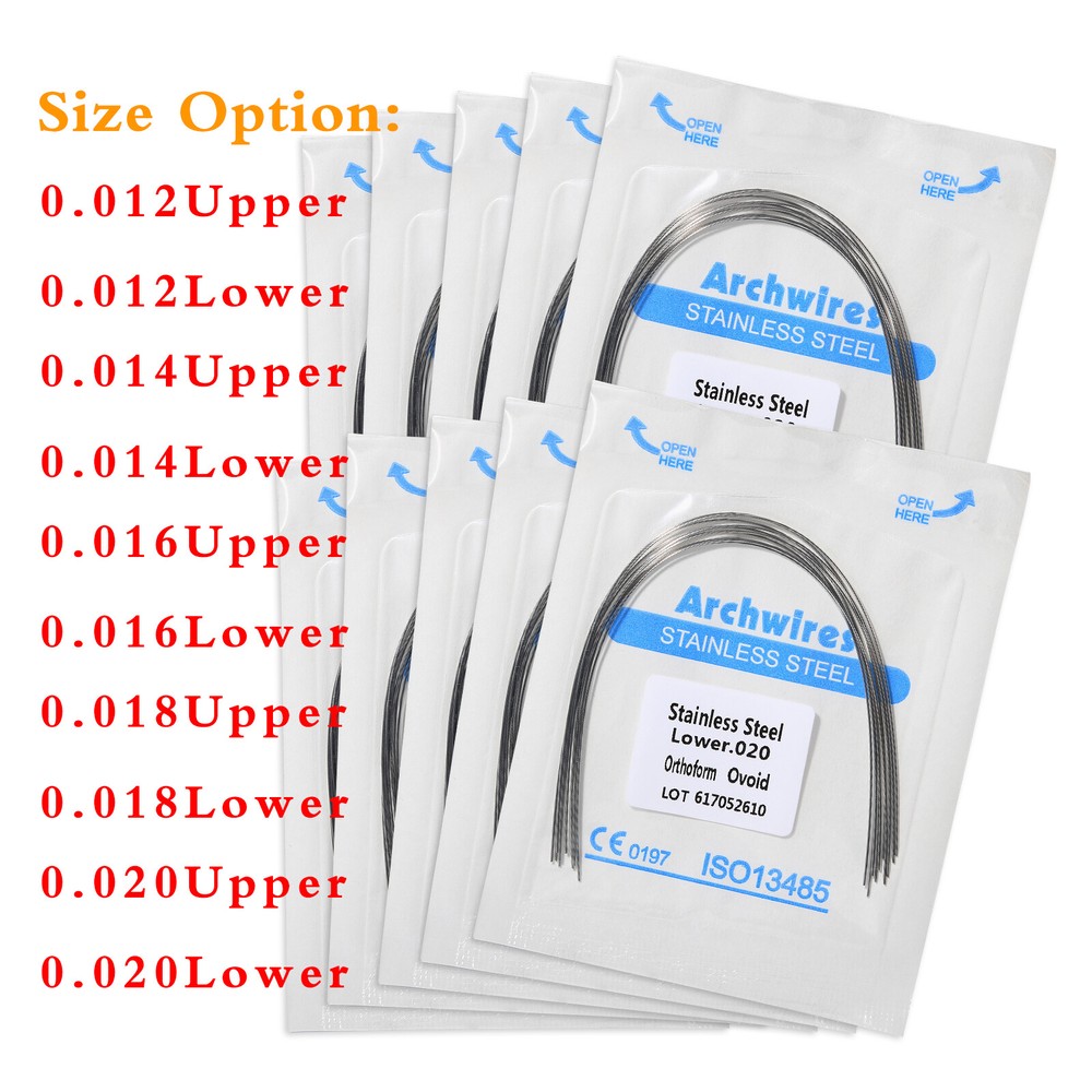 Dental Arch Wire Super Elastic Niti / Stainless Steel Round / Rectangular ms