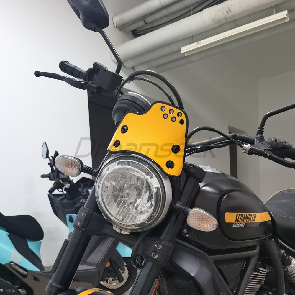 Windshield Windscreen w/Holder for Ducati Scrambler 2015-20 Flyscreen Protection