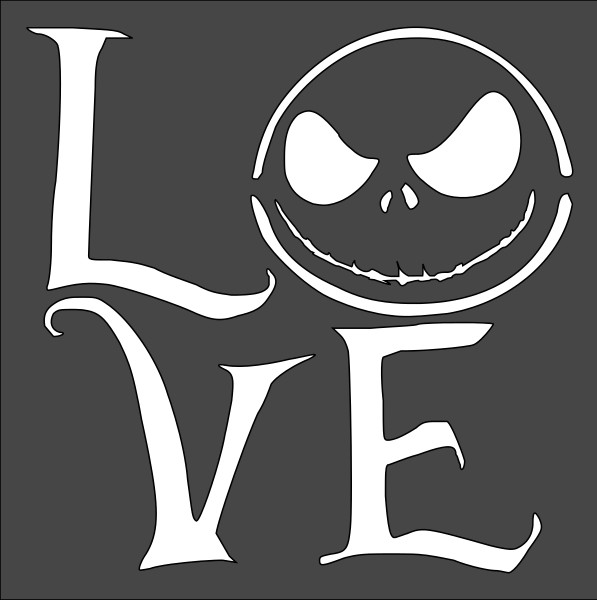 12"x12" Clear Plastic Stencil - Nightmare Before Christmas (SA319)