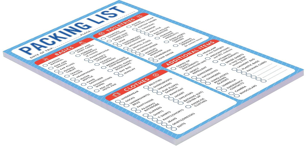 Packing List - Note Pad (60 Sheets)
