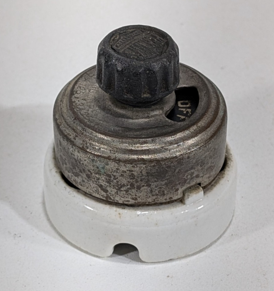 Antique Perkins Rotary Switch Ceramic Base + Works !