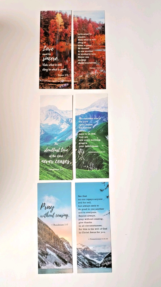 3 Double Sided Bookmarks