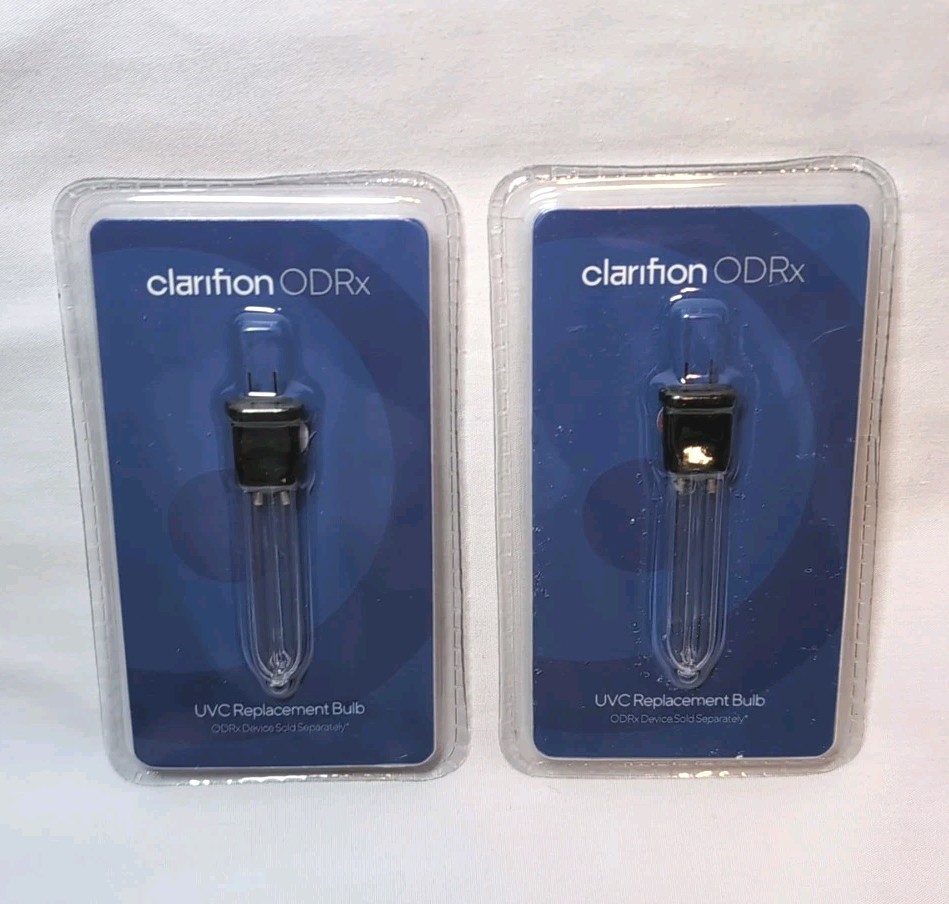 2 PACK Clarifion ODRx Replacement UV-C Light Bulb Home Light Sanitizer