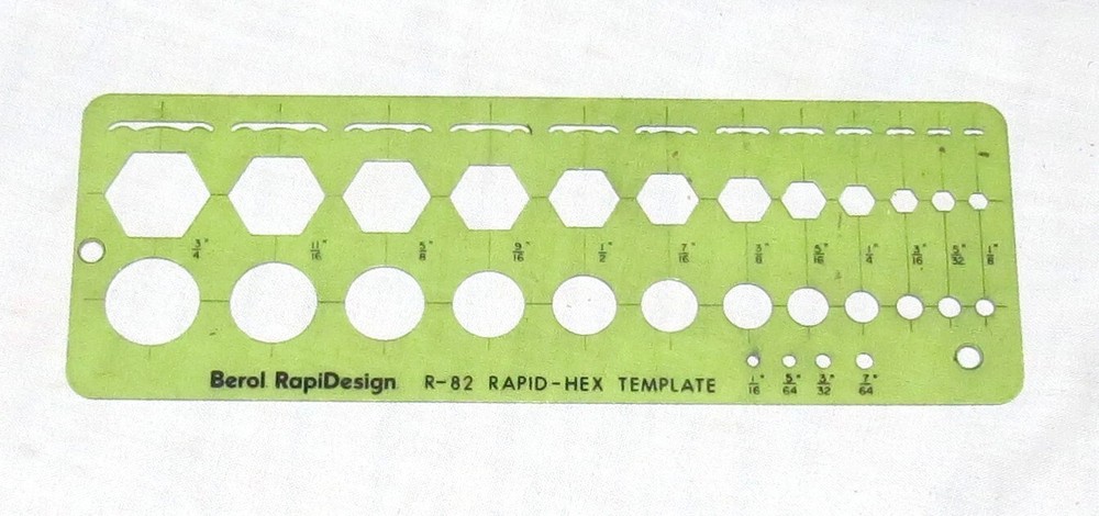 Berol RapiDesign R-82 RAPID-HEX Template
