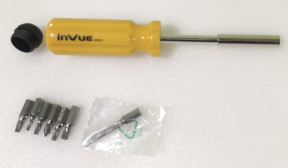 InVue AF6313R5 Security Screwdriver Multi-Tool & Bits Set - Yellow- Magnetic NEW