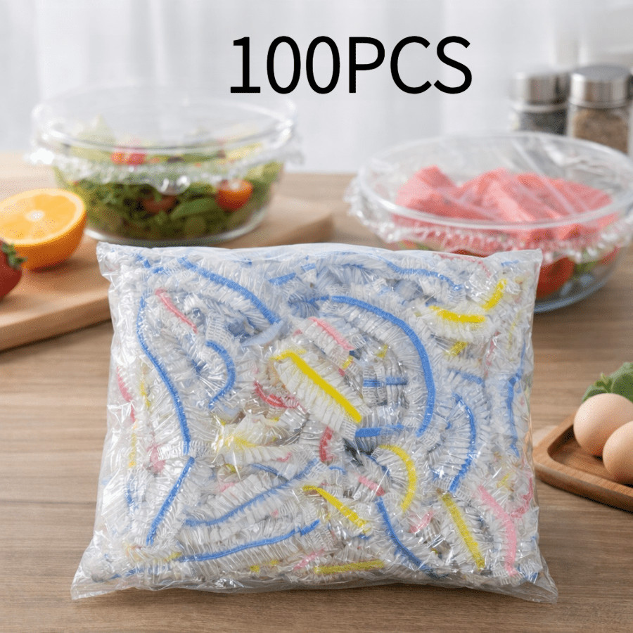 Colored Disposable Food Covers Elastic Stretch Bowl Wraps for Kitchen Pic