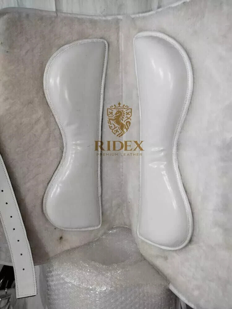 White Synthetic Treeless Western style with Extra Panel.