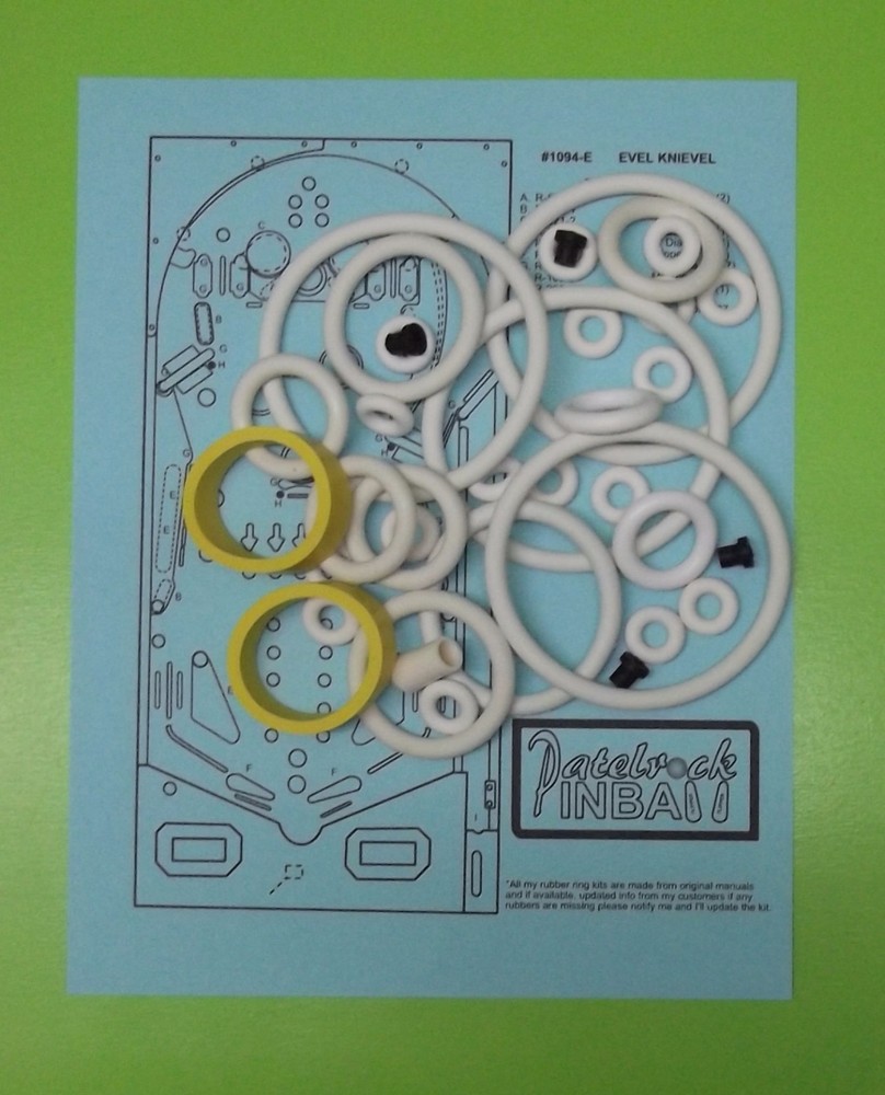 1977 Bally Evel Knievel Pinball Machine Rubber Ring Kit