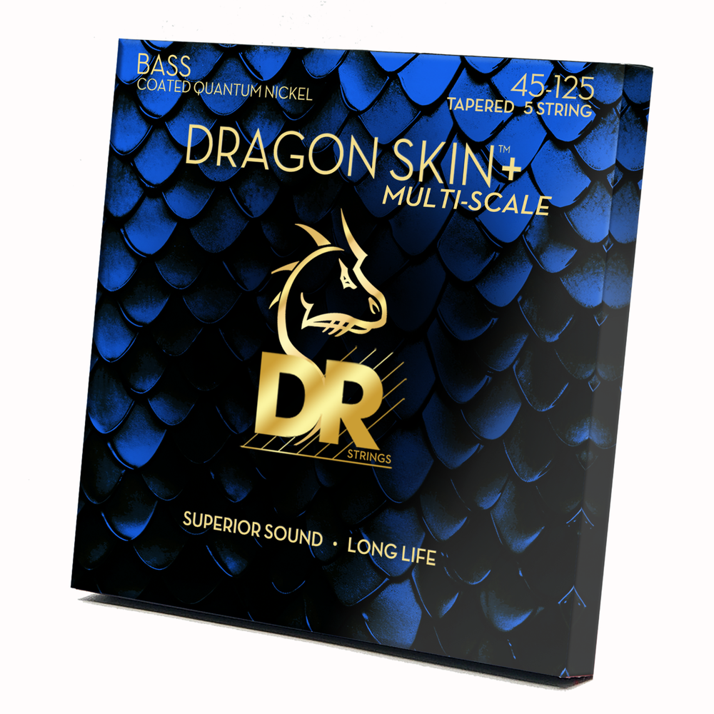 DR Strings DRAGON SKIN+ Bass Strings 5 String Multi-Scale Medium 45-125
