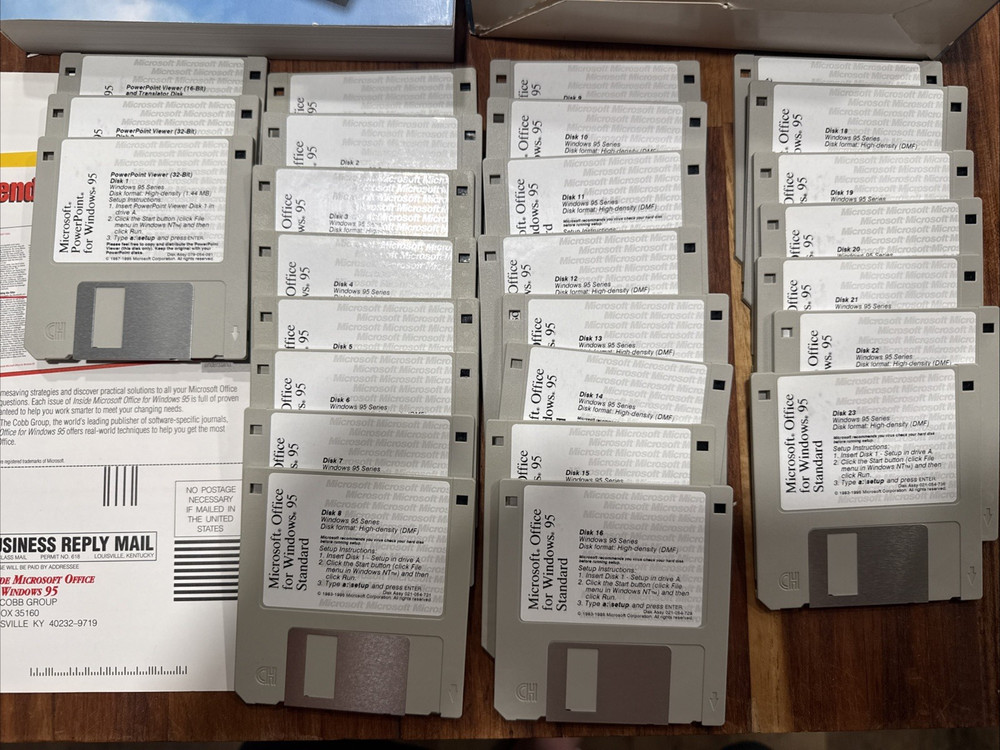 Microsoft Office for Windows 95 BIG BOX 3.5” Floppy Disk