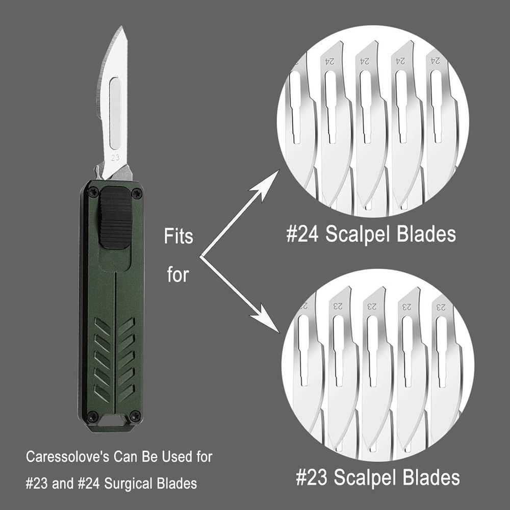 Automatic Utility Knife Safety Auto Box Cutter Retractable EDC Push Button
