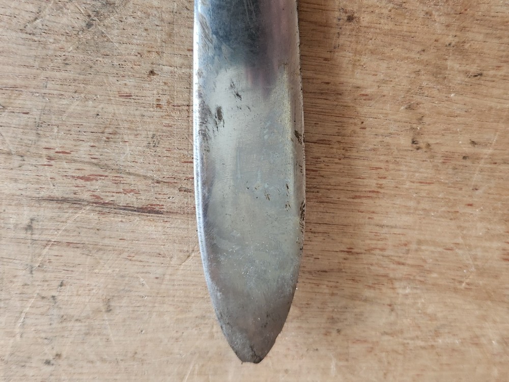 Fixed Blade Knife No Handle Not Sharp Broken Tip Unbranded Vintage HELP
