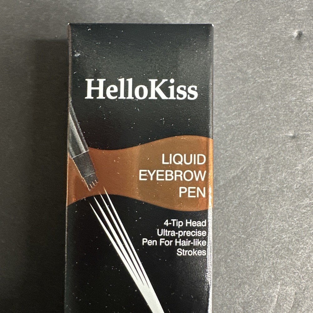 HelloKiss Double Ended Precise 4-Tip Head 02 DARK BROWN Liquid Eyebrow Pen