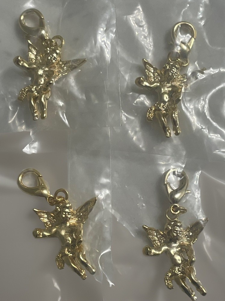 Guardian Angel Cherub Charm Zipper Pull ORNAMENT 4 Pcs